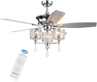 Miramis 52 inches Indoor Chrome Finish Remote Controlled Ceiling Fan