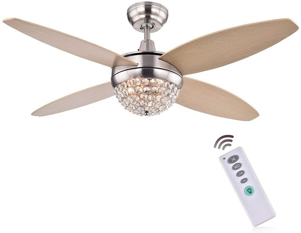 Balavis 27 inches Indoor Silver Finish Remote Controlled Ceiling Fan