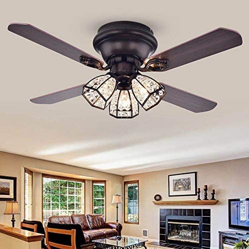 Tarudor 52 inches Indoor Bronze Finish Remote Controlled Ceiling Fan