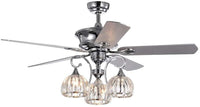 Mavyn 52 inches Indoor Chrome Finish Hand Pull Chain Ceiling Fan