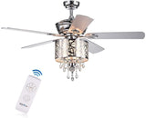 Garvey 52 inches Indoor Chrome Finish Remote Controlled Ceiling Fan