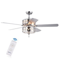 Ticuna 52 inches Indoor Chrome Finish Remote Controlled Ceiling Fan