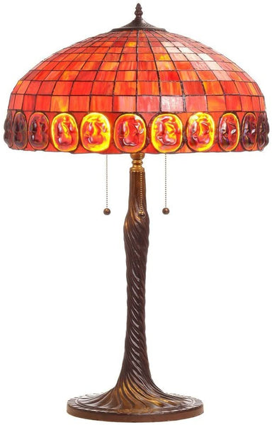 Tiffany-style 2-light Bronze Table lamp