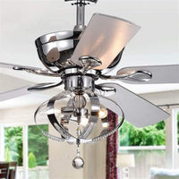 Tatiana 52 inches Indoor Chrome Finish Remote Controlled Ceiling Fan