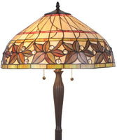 Christel 3-light Multicolor 20-inch Leafy Tiffany-style Floor Lamp