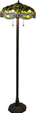 Tiffany-style Verde Dragonfly 18-inch Floor Lamp