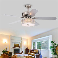 Kimalex 52 inches Indoor Silver Finish Remote Controlled Ceiling Fan