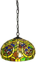 Callie 1-light Tiffany-style 12-inch Hanging Lamp