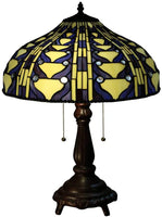 Mariz 2-light Blue 16.5-inch Tiffany-style Table Lamp