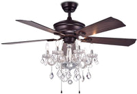 52-inch 52 inches Indoor Bronze Finish Hand Pull Chain Ceiling Fan