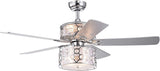 Rillome 52 inches Indoor Chrome Finish Remote Controlled Ceiling Fan