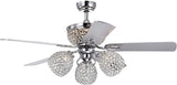 Jasper 52 inches Indoor Chrome Finish Remote Controlled Ceiling Fan