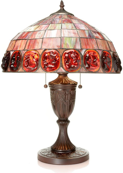 Tiffany-style Scarlet Turtleback Table Lamp