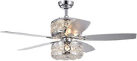 Velko 52 inches Indoor Chrome Finish Remote Controlled Ceiling Fan