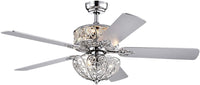 Hegasal 52 inches Indoor Chrome Finish Remote Controlled Ceiling Fan