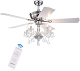 Havorand 52 inches Indoor Chrome Finish Remote Controlled Ceiling Fan