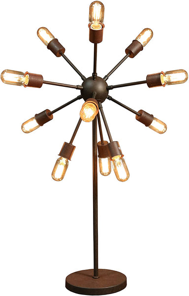 Loris 12-light Antique Bronze 30-inch Edison Table Lamp with Bulbs