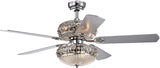 Becsdale 52 inches Indoor Chrome Finish Remote Controlled Ceiling Fan