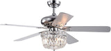 Galileo 52 inches Indoor Chrome Finish Remote Controlled Ceiling Fan