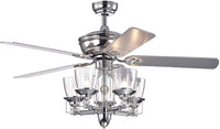 Monothan 52 inches Indoor Chrome Finish Remote Controlled Ceiling Fan