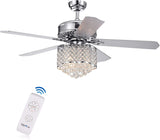 Deidor 52 inches Indoor Chrome Finish Remote Controlled Ceiling Fan