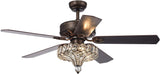 Pilette 52 inches Indoor Bronze Finish Remote Controlled Ceiling Fan