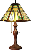 Nevaeh 2-light Multi-color Tiffany-style 16-inch Table Lamp
