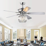 Dalinger 52 inches Indoor Chrome Finish Remote Controlled Ceiling Fan