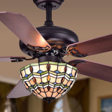 Doretta 24 inches Indoor Black Finish Hand Pull Chain Ceiling Fan