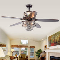 Tierna 52 inches Indoor Bronze Finish Remote Controlled Ceiling Fan