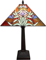 Tangy 1-light Leafy Tiffany-style 12-inch Table Lamp