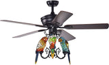 Korubo 52 inches Indoor Bronze Finish Remote Controlled Ceiling Fan