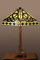 Claire 2-light Yellow Tiffany-style 16-inch Table Lamp