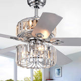 Perris 52 inches Indoor Chrome Finish Remote Controlled Ceiling Fan