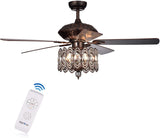 Copper 52 inches Indoor Bronze Finish Remote Controlled Ceiling Fan