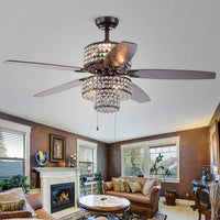 Tierna 52 inches Indoor Bronze Finish Hand Pull Chain Ceiling Fan