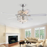 Germane 52 inches Indoor Chrome Finish Remote Controlled Ceiling Fan