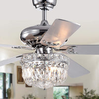 Galileo 52 inches Indoor Chrome Finish Remote Controlled Ceiling Fan