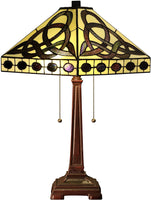 Claire 2-light Yellow Tiffany-style 16-inch Table Lamp