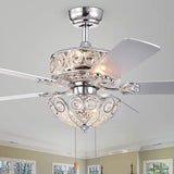 Catalina 52 inches Indoor Chrome Finish Hand Pull Chain Ceiling Fan