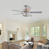Senma 52 inches Indoor Chrome Finish Remote Controlled Ceiling Fan