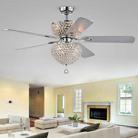 Swarana 52 inches Indoor Chrome Finish Remote Controlled Ceiling Fan