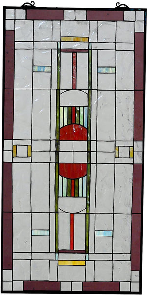 Tffany-style Victoria 40-inch Window Panel