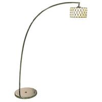 Annaliese 1-light Off-white 64-inch Chrome Tiffany-style Floor Lamp