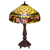 Tiffany-style Peony Table Lamp