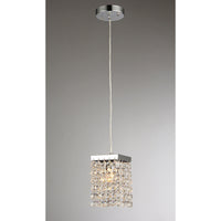 Jehra 1-light Square-shaped Crystal 6-inch Chrome Chandelier