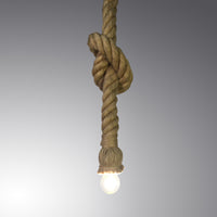 Leandra 1-light Hemp Rope 100-inch Edison Pendant with Bulb