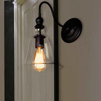 Lillium 1-light Clear Glass Edison Wall Lamp with Bulb