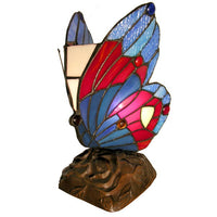 Tiffany Style Blue Butterfly Accent Lamp
