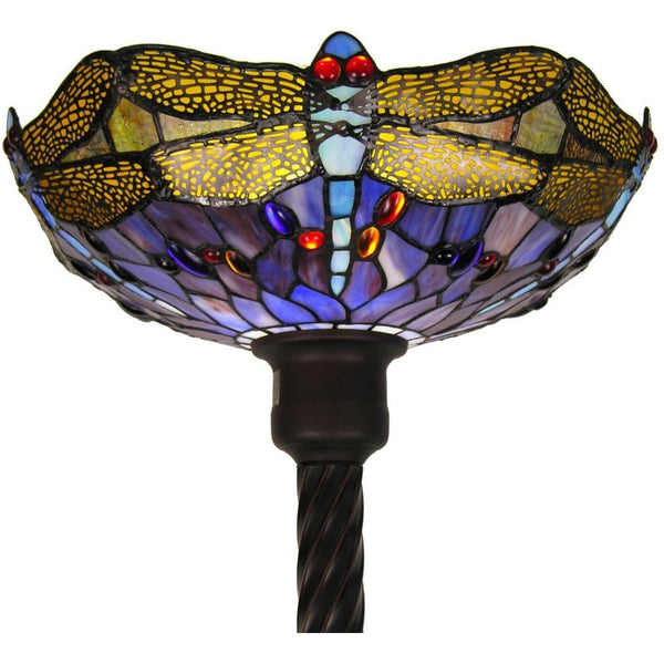Tiffany-style Dragonfly Torchiere